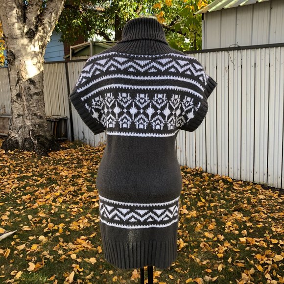 Black & White Fairisle Sweater Dress - Picture 2 of 4